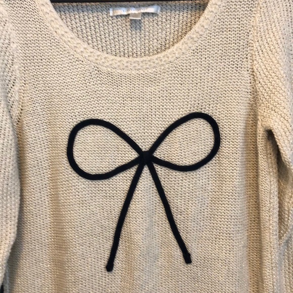 Lauren Conrad Sweater with Black Bow - Picture 3 of 4